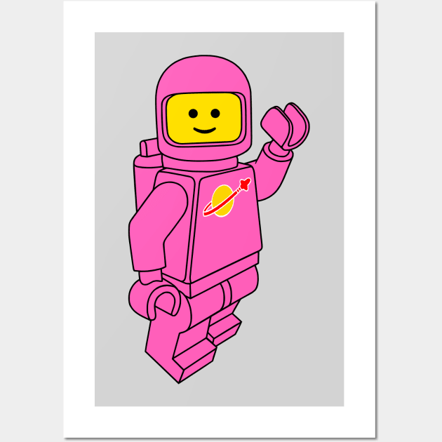 Spaceman Pink Lego Posters and Art Prints TeePublic